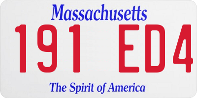 MA license plate 191ED4
