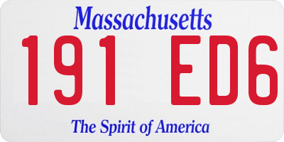 MA license plate 191ED6