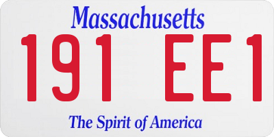 MA license plate 191EE1