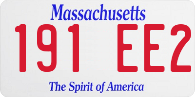 MA license plate 191EE2