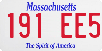 MA license plate 191EE5