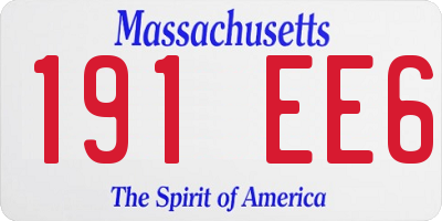 MA license plate 191EE6