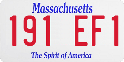 MA license plate 191EF1