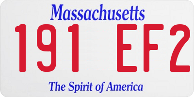 MA license plate 191EF2