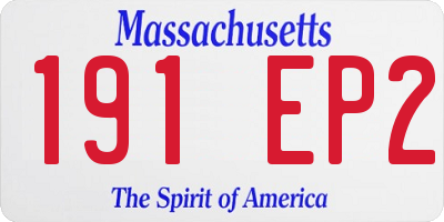 MA license plate 191EP2