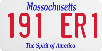 MA license plate 191ER1