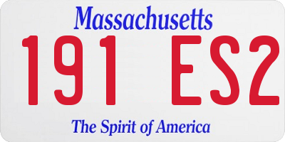 MA license plate 191ES2
