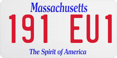 MA license plate 191EU1