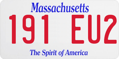 MA license plate 191EU2