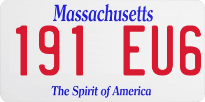 MA license plate 191EU6