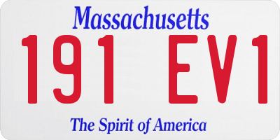 MA license plate 191EV1