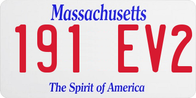 MA license plate 191EV2