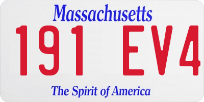 MA license plate 191EV4