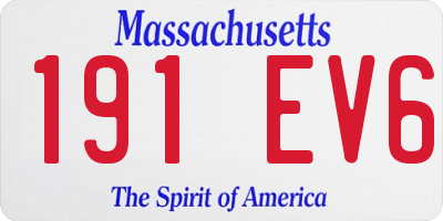 MA license plate 191EV6