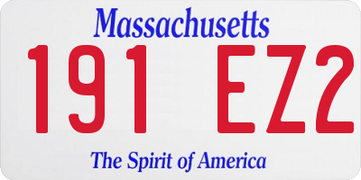 MA license plate 191EZ2