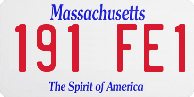 MA license plate 191FE1