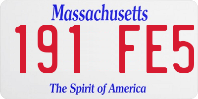 MA license plate 191FE5