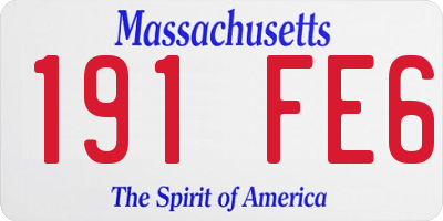 MA license plate 191FE6