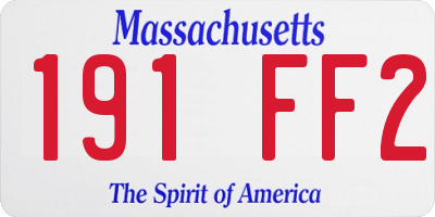 MA license plate 191FF2
