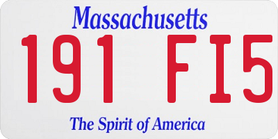 MA license plate 191FI5