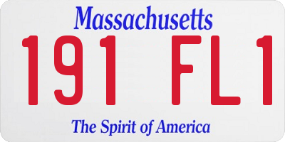 MA license plate 191FL1
