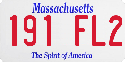 MA license plate 191FL2