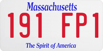MA license plate 191FP1