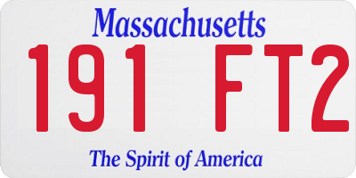 MA license plate 191FT2