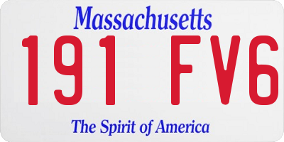 MA license plate 191FV6