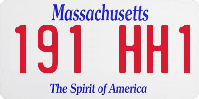 MA license plate 191HH1