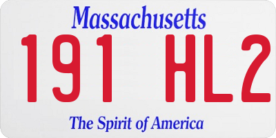 MA license plate 191HL2