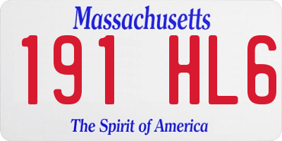 MA license plate 191HL6