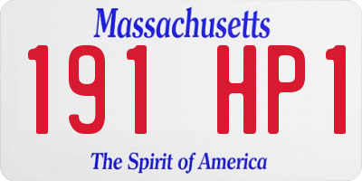 MA license plate 191HP1