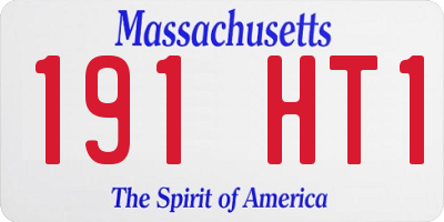 MA license plate 191HT1