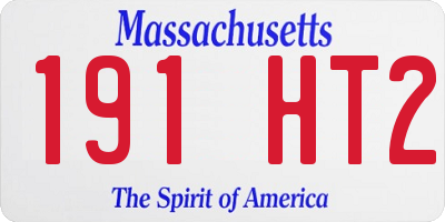 MA license plate 191HT2