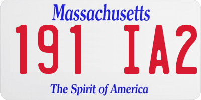 MA license plate 191IA2