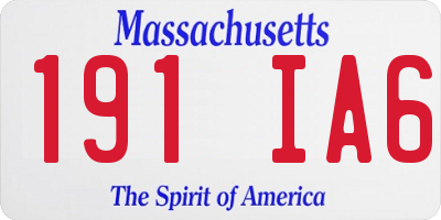 MA license plate 191IA6