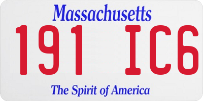 MA license plate 191IC6