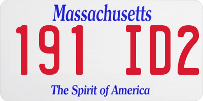 MA license plate 191ID2