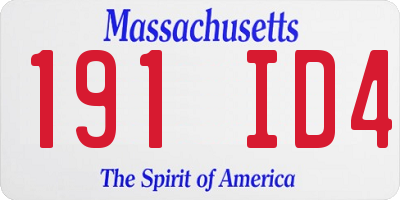MA license plate 191ID4