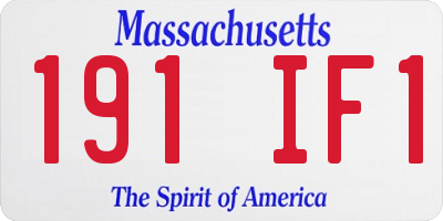 MA license plate 191IF1