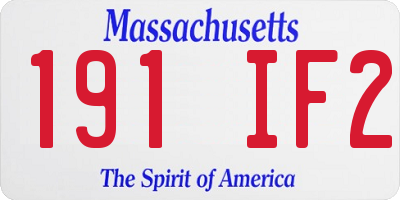 MA license plate 191IF2