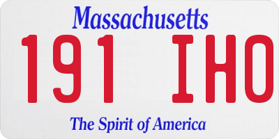 MA license plate 191IH0