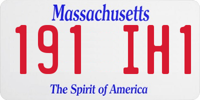 MA license plate 191IH1
