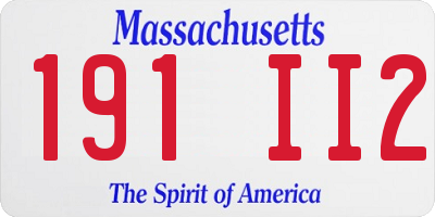 MA license plate 191II2