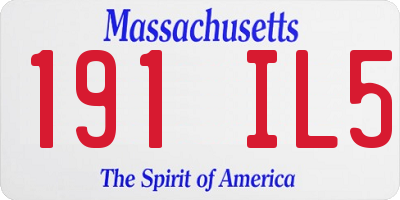MA license plate 191IL5