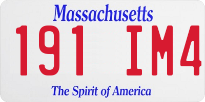 MA license plate 191IM4