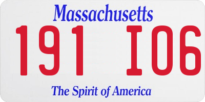 MA license plate 191IO6
