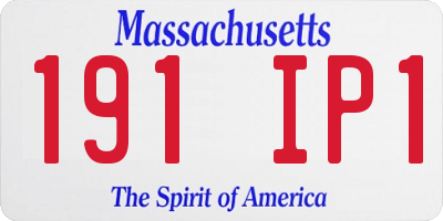 MA license plate 191IP1