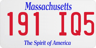 MA license plate 191IQ5